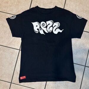 Black Graphic Art Tee for Men by Rezz